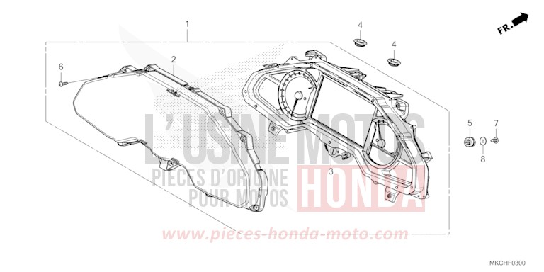 METER for Gold Wing PEAL DEEP MUD GRAY (NHC47B) from 2021